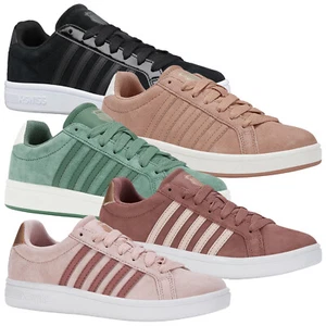 K-Swiss Ladies Court Tiebreak Suede Trainers Footwear Leather Shoe Sneakers - Picture 1 of 21