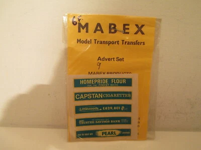 RARE MABEX 9 PEARL ADS ORIGINAL DECALS SHEETS PLANCHE DECALQUES ORIGINALES HO O  - Photo 1/3