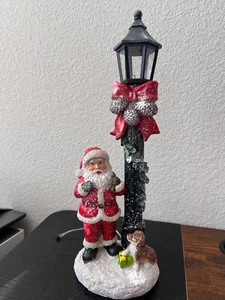 Weihnachtsmann Figur stehend neben dem Laternenmast 15 Zoll - Bild 1 von 2
