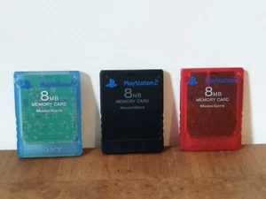 Playstation 2 Official 8MB Memory Cards - Colours Available - Picture 1 of 9