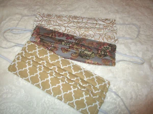 GESICHTSMASKEN ~ Erwachsenengröße ~ Fashion Statement Style ~ 2 Stück Handarbeit~NEU - Bild 1 von 6