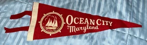 Vintage Ocean City, Maryland Small Souvenir Pennant  - Picture 1 of 4