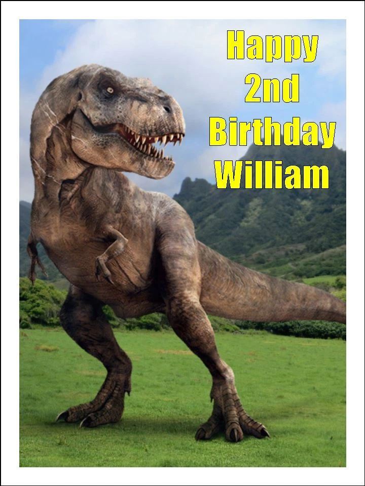 Съедобные макароны для торта T-Rex динозавры — глазурь — украшения для торта динозавры — 3 размера - Изображение 1 из 2