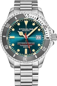 STUHRLING ORIGINAL MODEL 883H.04 Men`s Swiss Auto DEPTHMASTER WATERRESISTANT200M - Picture 1 of 7