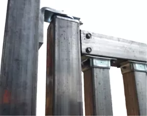 HEAVY DUTY Bearing Swing Gate Hinge 50x50mm Tube frame Knock In punch 300kgs - Picture 1 of 8