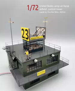 Diorama in scala 1:72 modello US Military Fighter Airport Command scena costruzione modello - Foto 1 di 13