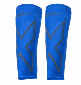 2XU Unisex X Compression Calf Sleeves - Vibrant Blue / Grey Large NWT - Picture 1 of 5