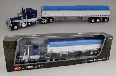 DCP 1:64 *SHUPE TRI-STATE* BLUE Peterbilt 389 70" w/50' Tri-Axle Grain Trailer - Image 1 of 4