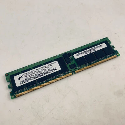 MICRON MT18HTF12872Y-40EA2 1GB PC2-3200R DDR2-400 ECC REG RAM - Image 1 of 2