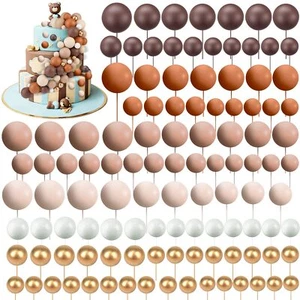 216 Pcs Balls Cake Topper Mini Balloons Cake Toppers Foam Ball Cake Decorations - Picture 1 of 6