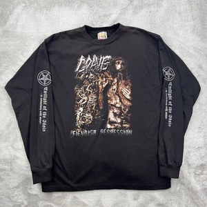 Camicia vintage Grave uomo grande nera Y2K heavy metal rock band tour concerto gotico - Foto 1 di 24