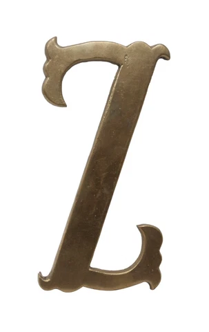 Small 7.75 Solid Brass Letter Z Cover