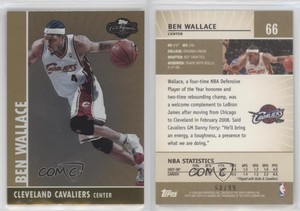 2008-09 Topps Co-Signers Gold Foil /99 Ben Wallace #66 HOF