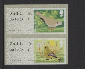 ERROR! BIRDS 2 2nd CLASS/2nd CLASS LARGE PAIR COLLARED DOVE TOP MISSING POST GO - Picture 1 of 1