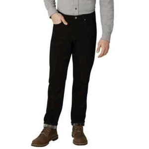 Pantalones de mezclilla Eddie Bauer forrados de franela para hombre 38x32 negros calce recto elásticos NUEVO - Imagen 1 de 10