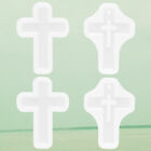 4Pcs Resin Silicone Cross Casting Molds DIY Pendant Earrings Necklace Craft