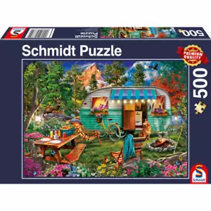 Schmidt Giochi Puzzle Camper Romanticismo Puzzle per Adulti Premium 500 Pezzi - Foto 1 di 2
