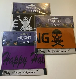 Lote de 3 cintas de miedo diferentes para decoraciones de Halloween advertencia ☠️ Totalmente nuevas - Imagen 1 de 1