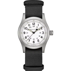 Nuevo reloj para hombre Hamilton Khaki Field mecánico esfera blanca H69439910 - Imagen 1 de 4