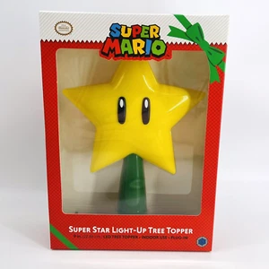 SUPER MARIO SUPER STAR LIGHT UP TREE TOPPER CHRISTMAS-NES VIDEO GAME-NEW-HTF - Picture 1 of 16