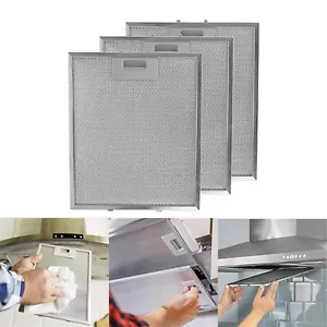 Filtros de grasa 3 piezas para campana extractora RANGEMASTER metal 300 x 250 mm filtro plateado - Imagen 1 de 5