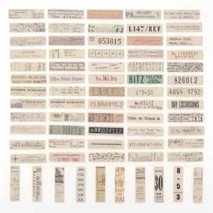 65PCS Vintage Ticket Label Washi Sticker Scrapbooking Journal Album Card Craft - Picture 1 of 7