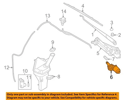 Компоненты стеклоочистителя омывателя HYUNDAI OEM 11-16 Elantra Coupe мотор стеклоочистителя 981103X000 - Изображение 1 из 2