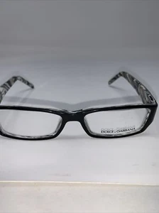 Dolce & Gabbana Black Marble Temples Rectangular Eyeglasses DD1150 765 53 15 135 - Picture 1 of 6