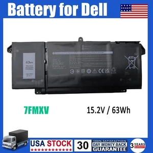 7FMXV Battery For Latitude 5320 7320 7420 7520 9JM71 0TN2GY TN2GY 63Wh 15.2V US - Picture 1 of 12