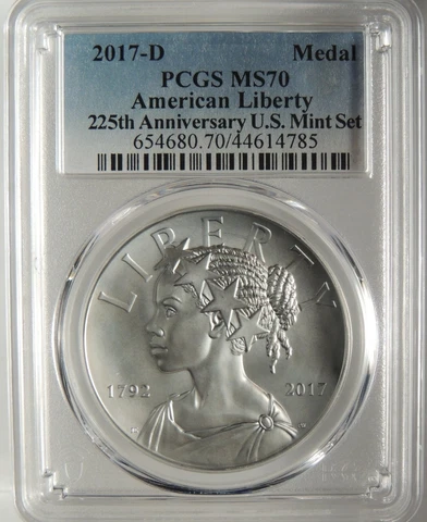 2017-D AMERICAN LIBERTY SILVER MEDAL 225TH ANNIVERSARY PCGS MS70 #44614785 Cover