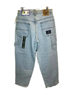 Vintage Y2K Beverly Hills Polo Club Blue Jeans Carpenter Men's Size 34WX32L New - Picture 1 of 7