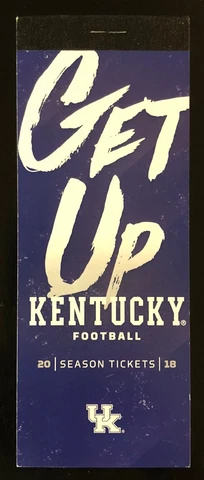 2018 Kentucky Wildcats Football Collectible Ticket Stub - Choose Any Home Game Cover