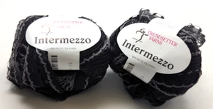 2 bolas combinadas Trendsetter Intermezzo #5 negro/gris 50 g/70 yd EE. UU. 13 agujas pequeñas - Imagen 1 de 2