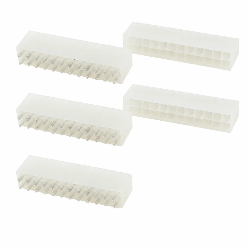 Conector ATX de 5 piezas de fuente de alimentación de PC PPU para automóvil recto de 24 pines paso de 3 mm Foto 1 de 1