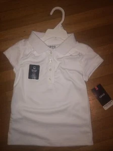 Girls IZOD School wear Uniform Polo Shirt White Size:XXS(4/5) NEW/NWT $22 - Picture 1 of 2