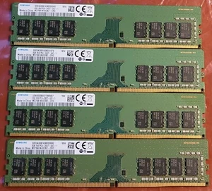 4 SAMSUNG 8GB DDR4 2400MHz MEMORY MODELS 32GB TOTAL M378A1K43CB2-CRC - Photo 1/1