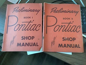 Vintage 1955 Book 1 And 2 Preliminary Pontiac Shop Manual General Motors RARE - Picture 1 of 10