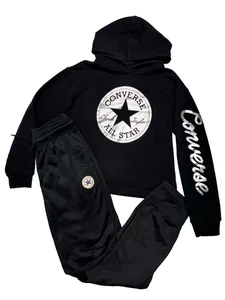 Conjunto 2 Joggers Converse All Star Chuck Taylor Niños XL Negro Old School Estilo Y2K - Imagen 1 de 11
