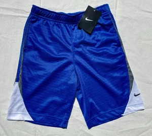 Nike Boys Size 7 DRI-FIT Athletic Basketball Shorts Game Royal Blue Pockets - Picture 1 of 5