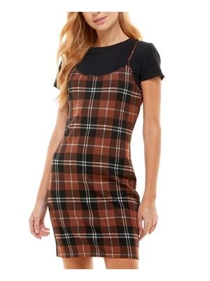 Top DEREK HEART para mujer negro manga corta cuello redondo L Foto 1 de 3