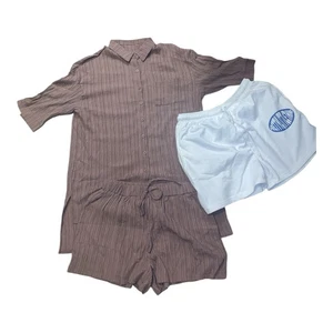 Women’s Large New Shorts and Lounge Set Pretty Little Thing Emery Rose PLT Shirt - Picture 1 of 14
