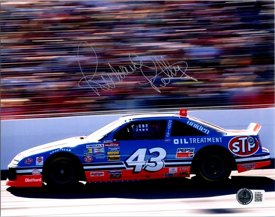 FOTO FIRMADA POR RICHARD PETTY 8X10 BECKETT BAS CERTIFICADO DE AUTENTICIDAD NASCAR DAYTONA 500 GANADOR 5 Foto 1 de 1