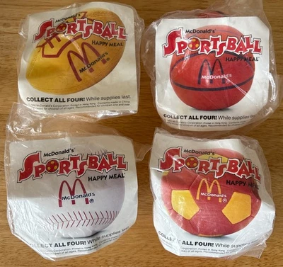 McDonald's Happy Meal SportsBall Juego Completo de 4 1990 Precintado Foto 1 de 4
