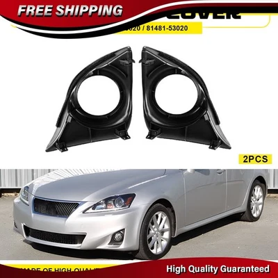 Par de biseles de luces antiniebla laterales izquierdo y derecho para Lexus IS250 IS350 2011-2013 negro Foto 1 de 4