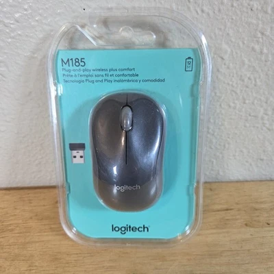 Logitech M185 Wireless Mouse, 2.4GHz with USB Mini Receiver *NEW/SEALED* - Image 1 of 2