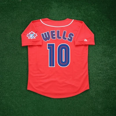 Vernon Wells 2001 Toronto Blue Jays 25th Anniversary Home/Road/Alt Jersey - Image 1 of 2