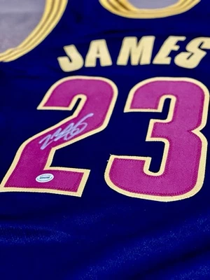 LEBRON JAMES Signed Autographed Jersey NBA Cleveland Cavaliers (Cavs) with COA - Image 1 of 4