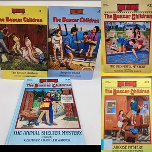 5 Boxcar Children Books 1, 2, 11, 22, 23  Gertrude Warner Mystery Chapter - Picture 1 of 8