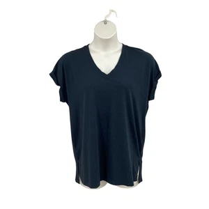 Banana Republic Damen V-Ausschnitt T-Shirt schwarz * Größe M Kurzarm Stretch - Bild 1 von 12