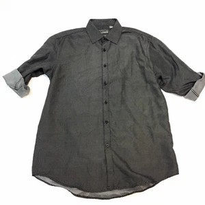 BLACK LABEL BY RUFFINI Slim Fit Shirt Sz M 15-15.5 32/33 Short Sleeve - Picture 1 of 7